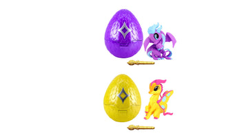 Magic Dragon Eggs 2-Pack - Golden & Purple Surprise Dragon Eggs with Magic Wand | Interactive Hatching Dragon Toys, Collectible Toy Dragons for Kids