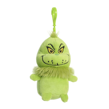 Aurora® Whimsical Dr. Seuss™ Squishy Grinch Clip-On Stuffed Animal - Officially Licensed Plush for Imaginative Play - Perfect for Kids and Adults