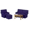 Dollhouse Miniature 4-Pc. Midnight Blue Living Room Set