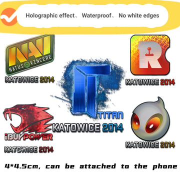 CSGO Hologram Sticker Game Peripheral Print Titan Print Sticker (Holographic 5 Sections of 4 Sheets Each Total of 20 Sheets)…