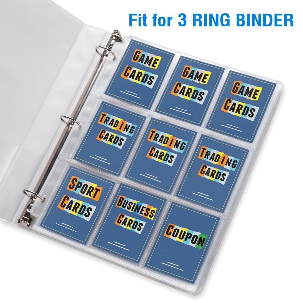 Sooez 9 Pocket Page Protectors, Trading Card Sleeves for Binder, 36 Pack