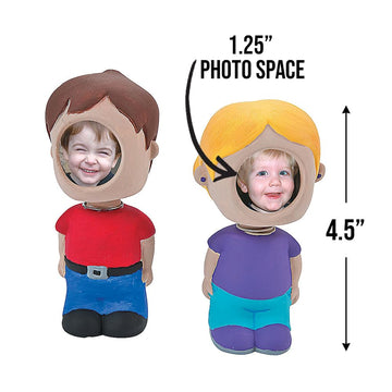 DIY Ceramic Bobble Head Picture Frames (set of 12) Crafts for Kids and Fun Home Activities