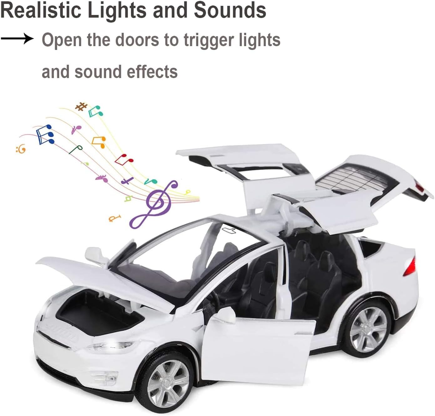 1/32 Model x Metal Die Casting Toy Car,Pull Back Car with Sound and Lights