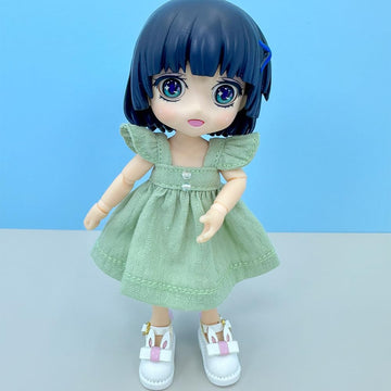 niannyyhouse OB11 1/12 BJD Doll Clothes Dress Bunny Shoes 4.3in Action Figures Doll Dressup (Green)