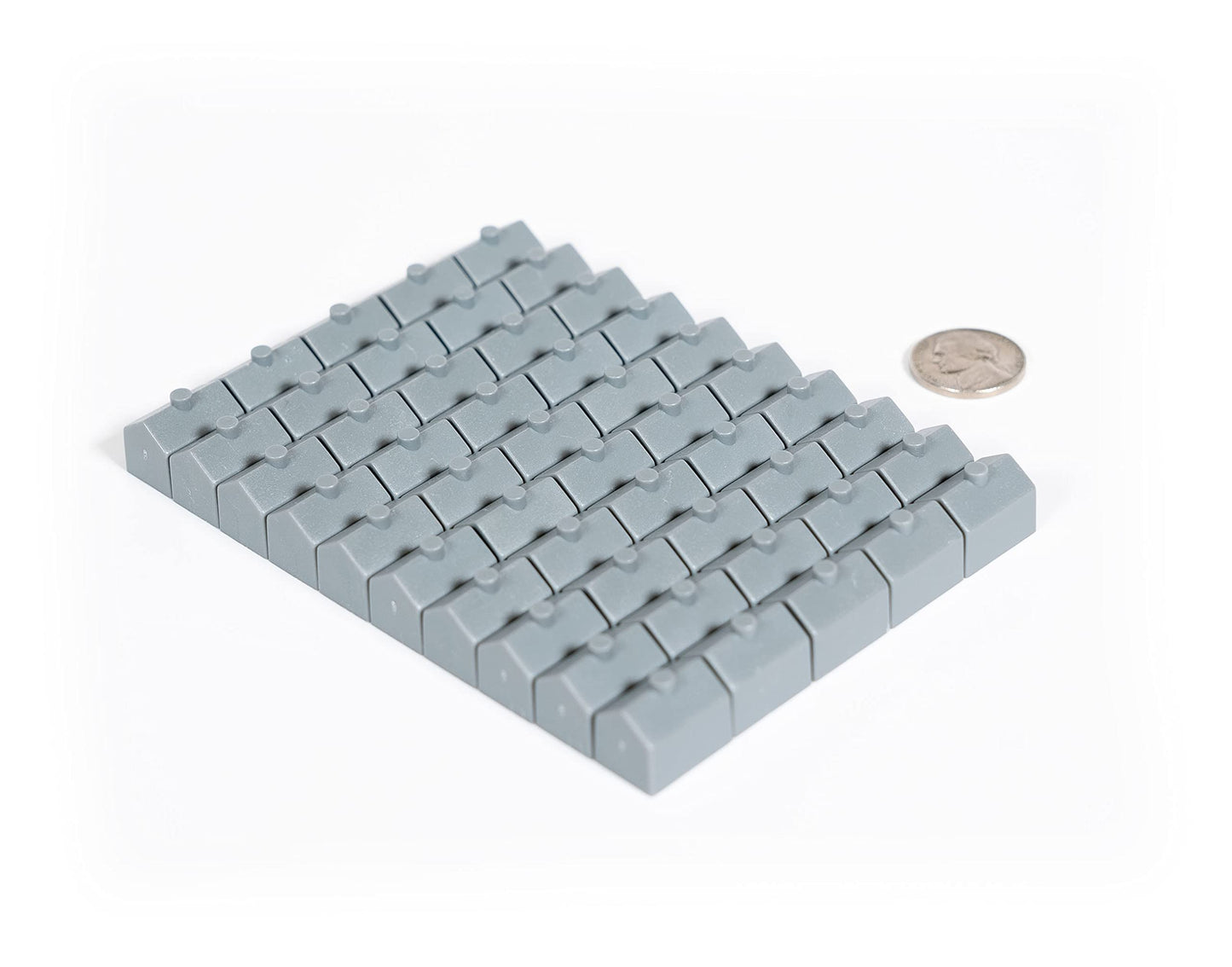 Plastic Houses: Grey Color Board Game Replacement House | 50 Pieces