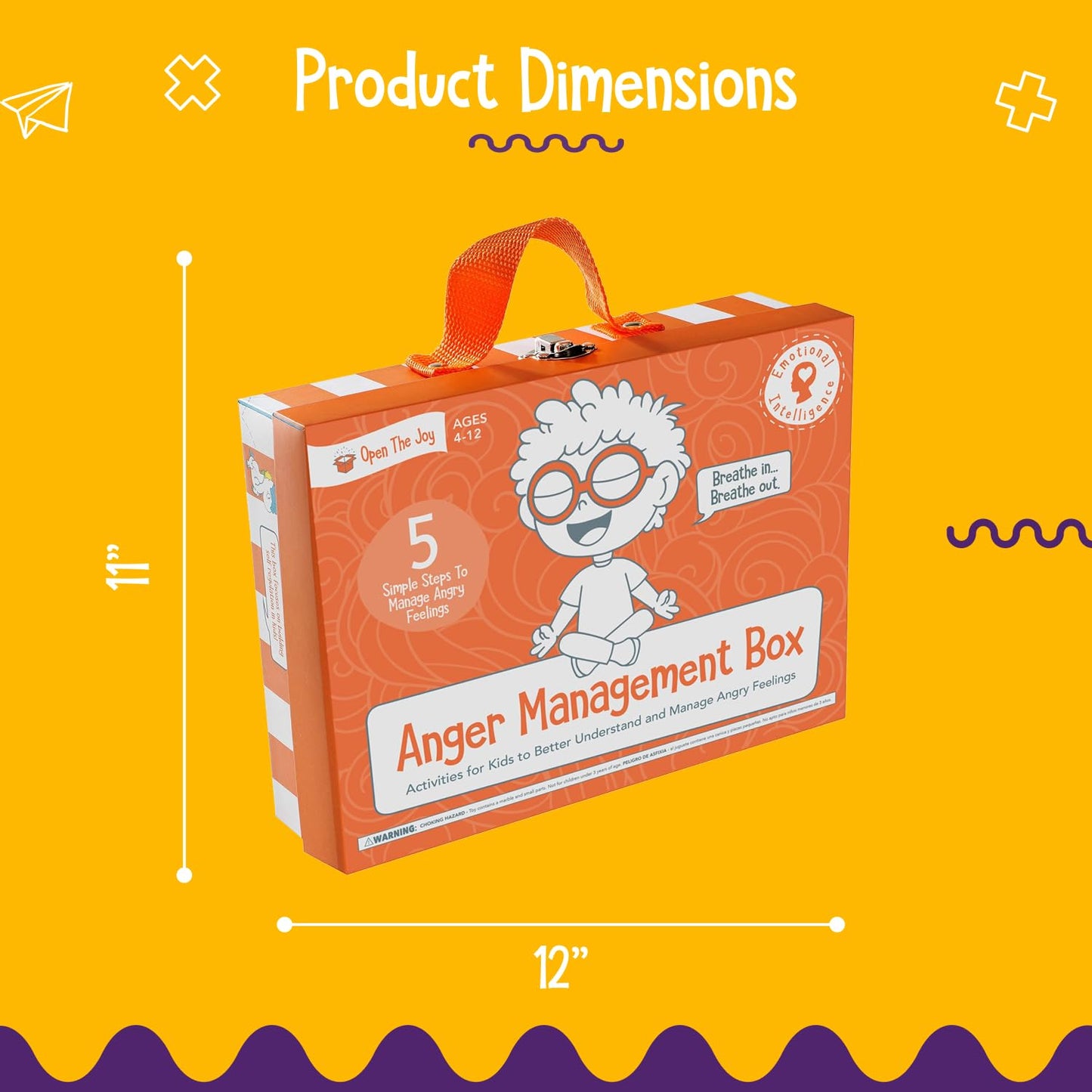 Open The Joy Anger Management Box - Emotional Regulation Kit for Kids with Calming Tools, DIY Crafts, and Stress Relief Activities, Perfect