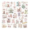 Kailikin Vintage Junk journaling Stickers TN sulfuric Acid Paper White Ink washi Stickers Set of 43pcs for Scrapbooking Decoration - Baby Collection
