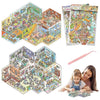 SZXYCZL Hard Mode Oversize Miniature Scene 2 Sets DIY 3D Stickers Scene Book Multiple Scenarios, Make You Own Mini Chinese House Sticker Therapy