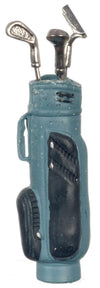 Melody Jane Dolls Houses Dollhouse Miniature 1:12 Scale Blue Golf Bag with 3 Clubs #G8032b