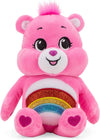 Care Bears 9" Bean Plush (Glitter Belly) - Cheer Bear - Soft Huggable Material!