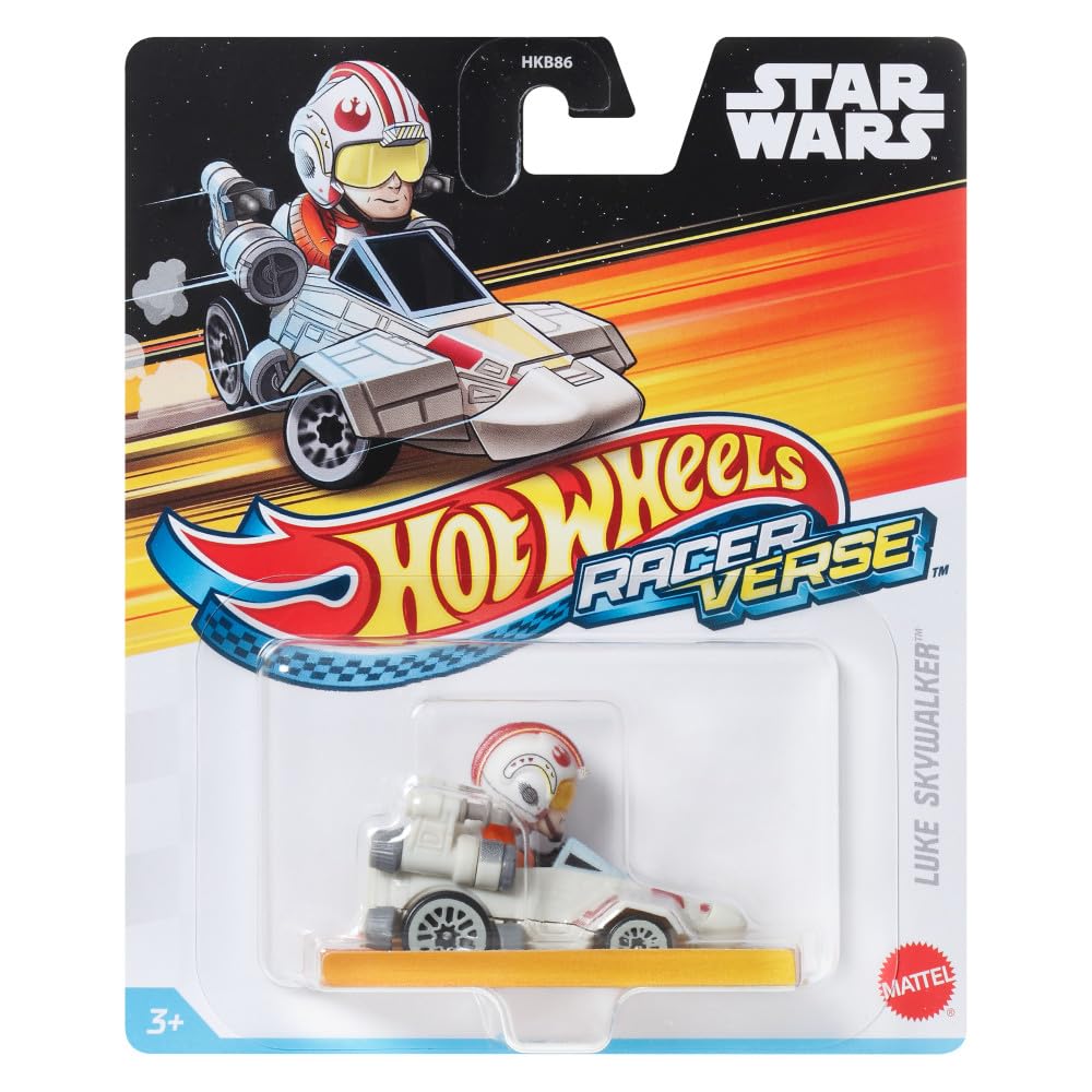 Hot Wheels Racer Verse Luke Skywalker Toy Car Toy for Kids Ages 3+ | Gift for Kids and Collectors, HKC07