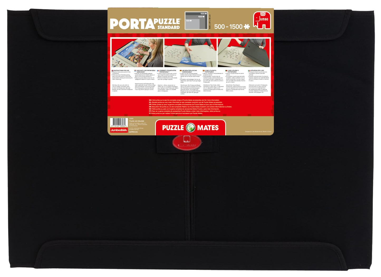 Jumbo, Puzzle Mates, Portapuzzle - Standard 1,500 Piece Jigsaw Storage Board Case, Jigsaw Puzzle Accessories, Puzzle Storage