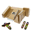 Fingerboard Skate Park Kit with 8 Skatepark Deck Ramp & 2 Mini Fingerboards,Tech Deck Skatepark DIY Skate Ramp Set, Toy Gift for Kids Ages 5+