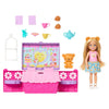 Barbie Family & Friends Club Chelsea Pop-Up Tea Party Playset with Blonde Small Doll, Transforming Picnic Basket & 10+ Accessories