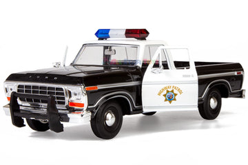 Motormax All Star Toys Exclusive 1979 F-150 California Highway Patrol CHP Police Pickup Truck 1:24 Diecast Law Enforcement Model Car 76987