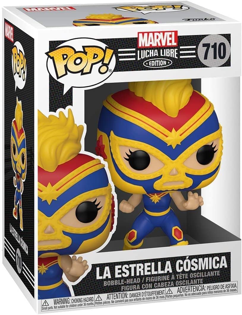 Funko POP Marvel: Luchadores - Captain Marvel, Multicolor, Standard