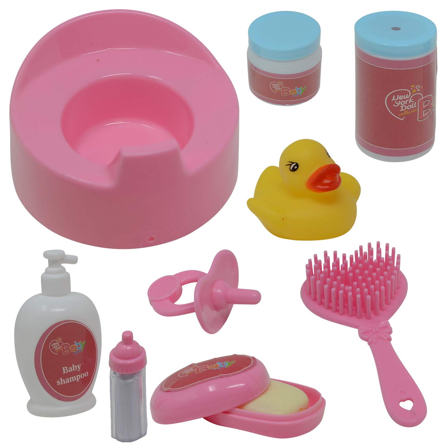 The New York Doll Collection Baby Doll Feeding & Caring Accessory Set in Zippered Carrying Case