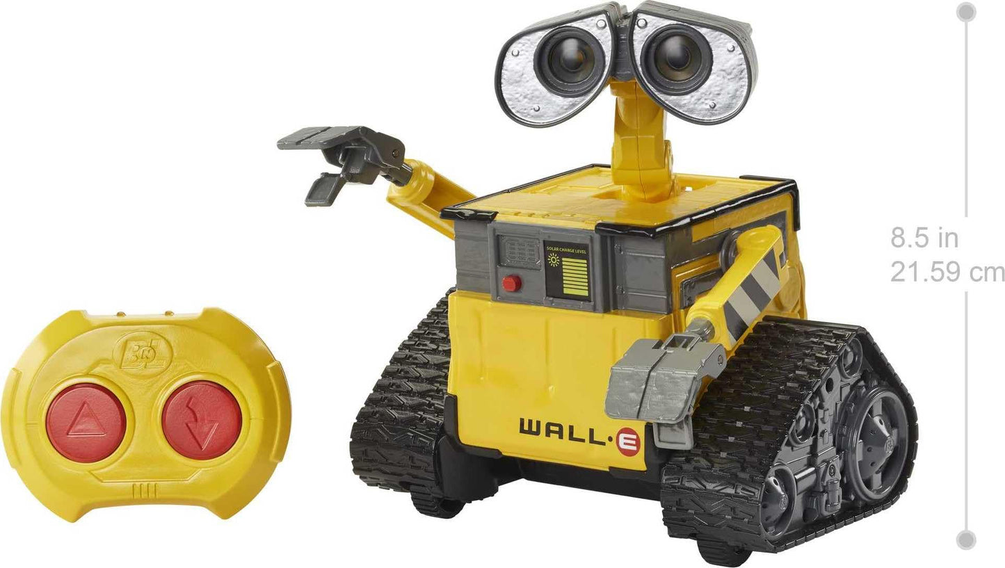 Mattel Disney Pixar WALL-E RC Robot Toy with 20+ Lights & Sounds, Hello WALL-E Action Figure & Remote Control