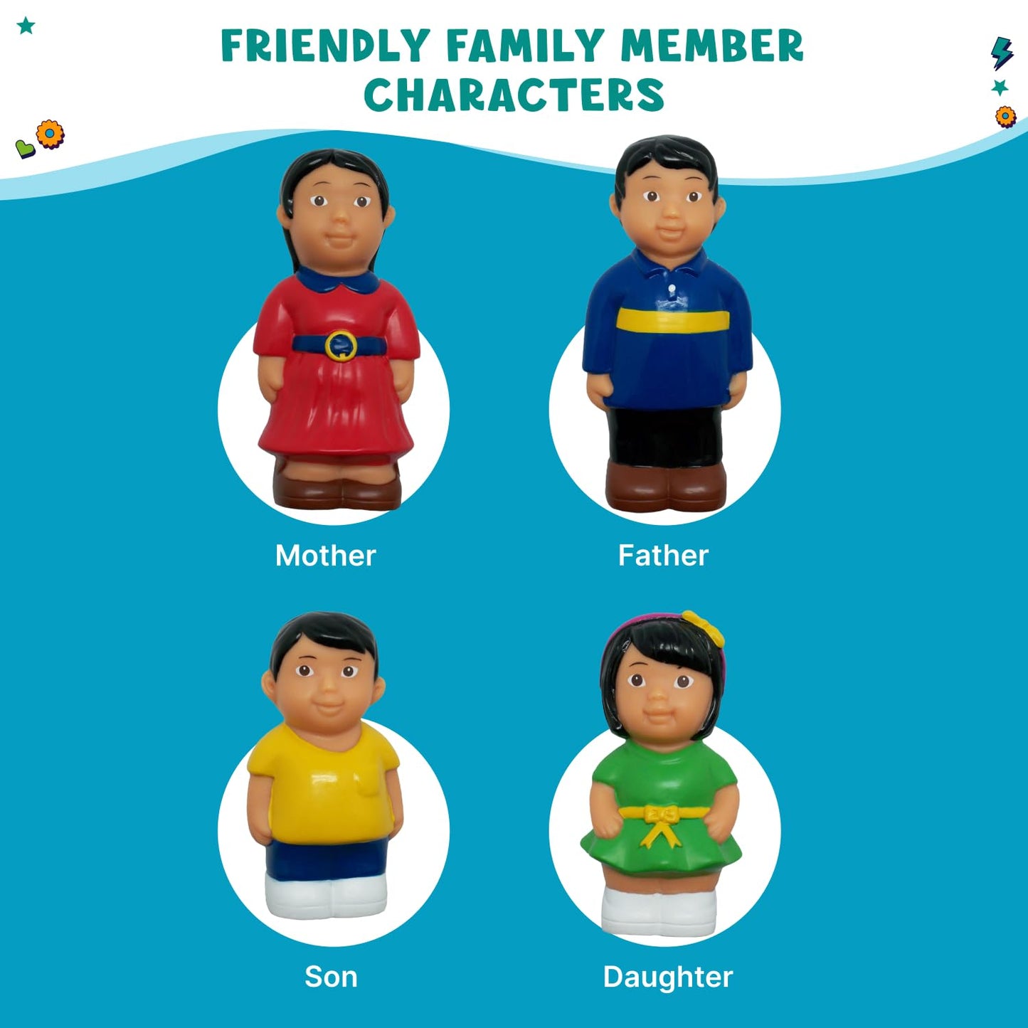 Get Ready Kids Asian Family Figures Set of 4-5 inch Multicultural Toys