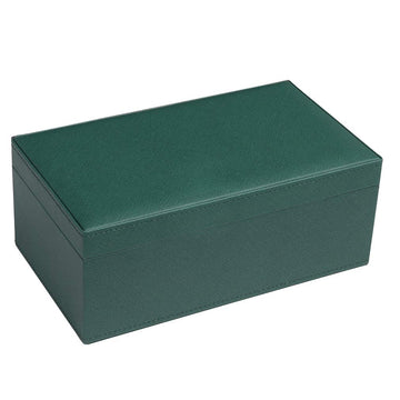 Silverman & Co. Double 9 Large Black Domino Set - Green Case