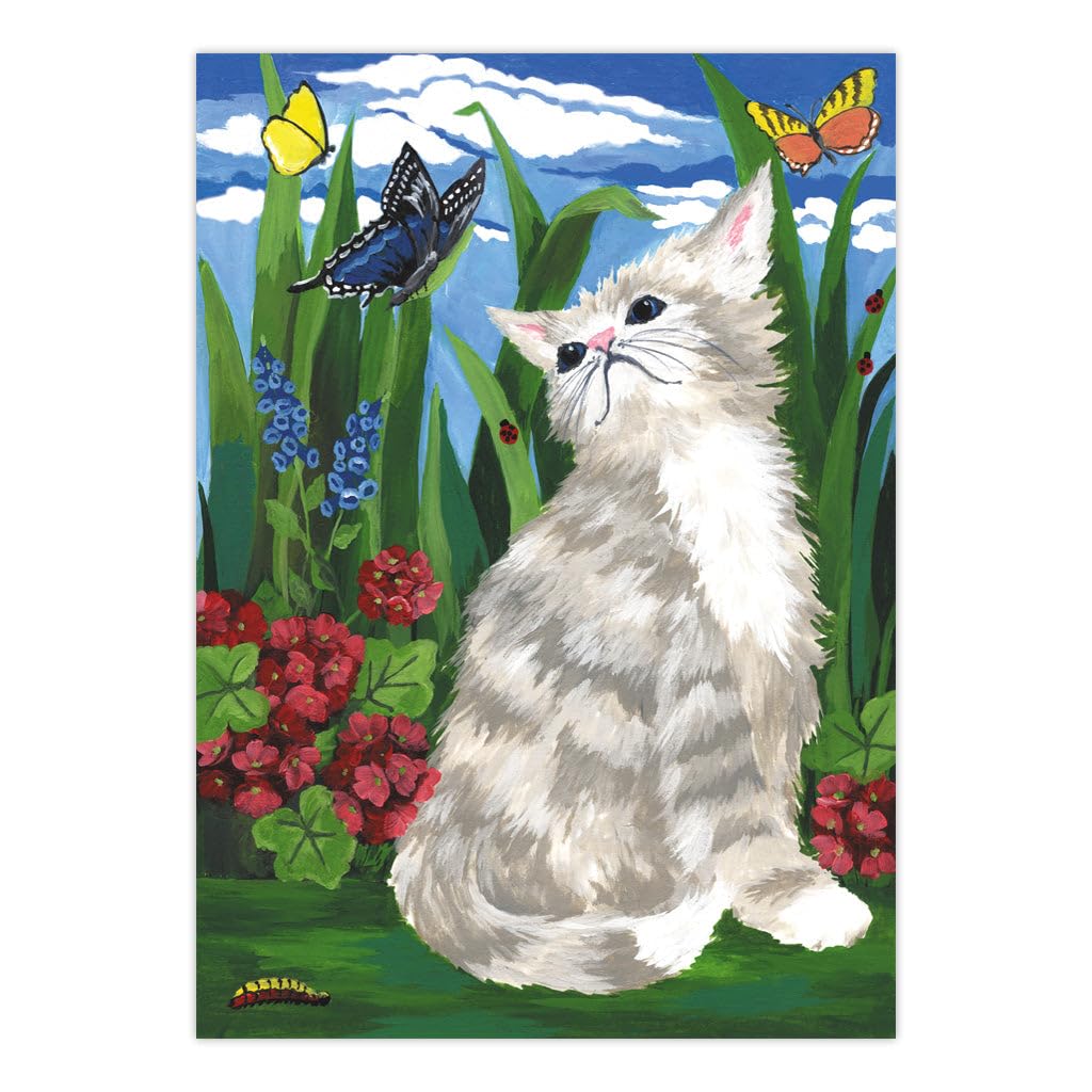 Royal & Langnickel ROYPJS7 Painting by Numbers Junior Small Art Activity Kit, Kitten and Butterflies, Multicolor