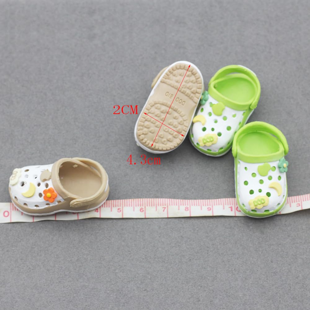 niannyyhouse 15cm 17cm Doll 1/6 BJD Shoes Length 4.3cm Doll Accessories Dressup (Pink+Gray)