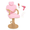 Our Generation - Doll Salon Chair Set, Hair Dryer with Sound & Style Accessories, 18 Inch Doll Accessories, Pretend Play - Toys for 3 year old kids in