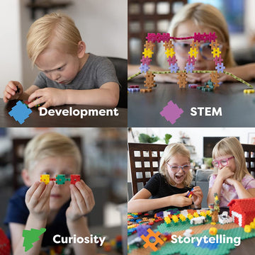 Incredibly Interconnectable Toys KADU Taffy 250 Piece Set - STEM/STEAM Building + Construction Toy, for Open + Imaginative Play