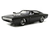 Jada Toys Furious 7 1970 Dodge Charger - 1:24 Scale Die-cast Vehicle - Opening Doors, Hood, Trunk - Rubber Tires - Ages 8+ - Glossy Black