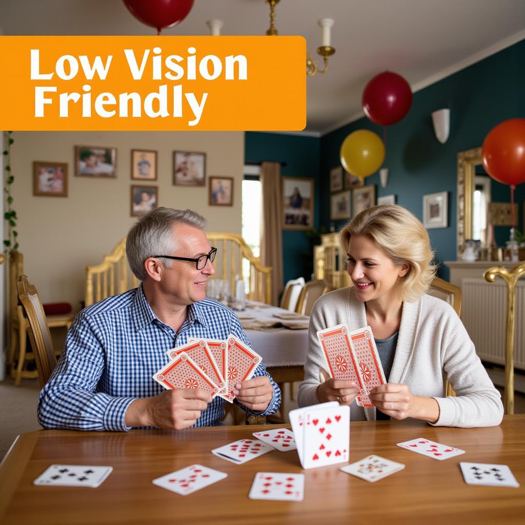 Jumbo Playing Cards, Gigantic Playing Cards - Oversized Cards Extra Large Deck of Cards for Family Game Nights and Casino Party Decor. Ideal