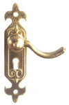 Dollhouse Miniature Brass Door Plate & Handle