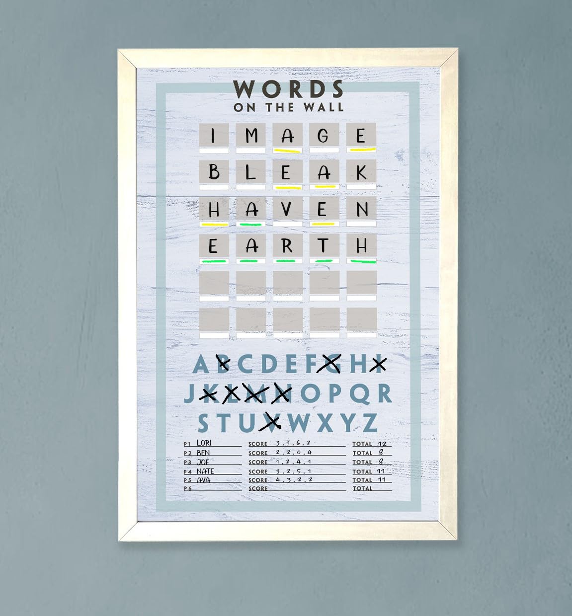 Winding Hills Designs Words on The Wall Multi Player Game - Beach Edition (24x18x1) (Beach)