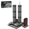 BrickCraftWorks 1/2000 Scale World Trade Center (1973-2001) Micro Parts Building Blocks Set, Famous Landmark Buildings Model, Display and Collect Toy