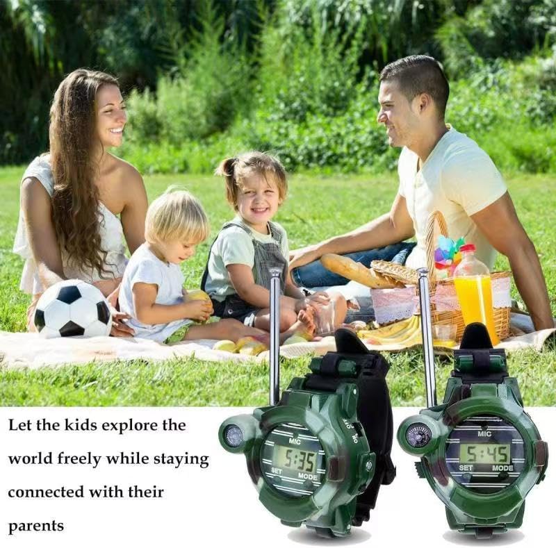 Walkie Talkie for Kids,Walkie Talkies Watch Spy Army Toys Gifts for Children,Two-Way Radio Walky Talky Watches with Flashlight Children Outdoor Game