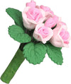 1:12 Scale Dollhouse Miniature Resin Roses, Artificial Mini Flowers for Crafts Decoration, Dollhouse Accessories, 1.4 Inch (Pink)
