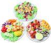 ThaiHonest Set 3 Assorted Dollhouse Miniature Salad,Tiny Food On Ceramic Plate, Dollhouse Accessories for Collectibles