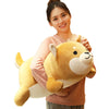 ERDAO Shiba Inu Plush Pillow,Soft Corgi Stuffed Animals Toy Cute Sleeping Puppy Doll Gifts for Kids (Round Eyes, 29.5 inch)
