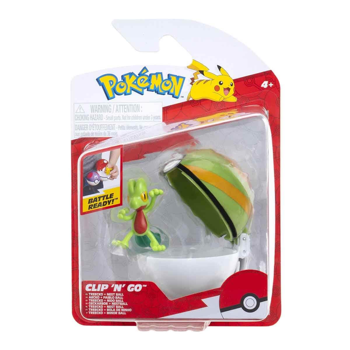 Pokémon PKW3639 - Clip'n'Go Poké Ball - Geckarbor & Nest Ball, Official Pokéball with 5 cm Figure