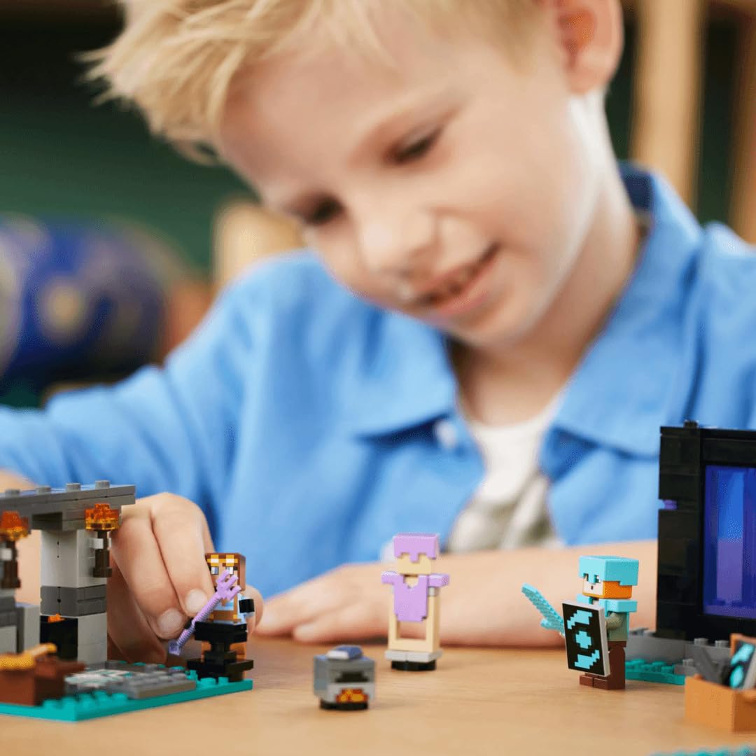 LEGO Minecraft The Armory Building Set, Includes Popular Minecraft Figures Alex and Armorsmith, Action Toy for Gamers and Kids, Gift for Boys and