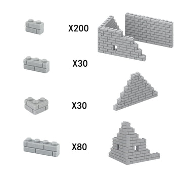 Newbeoding Classic Building Bricks, 340 Pcs Masonry Profile Bricks Wall Bricks Blocks, Compatible with Major Brands Parts and Pieces, Creative