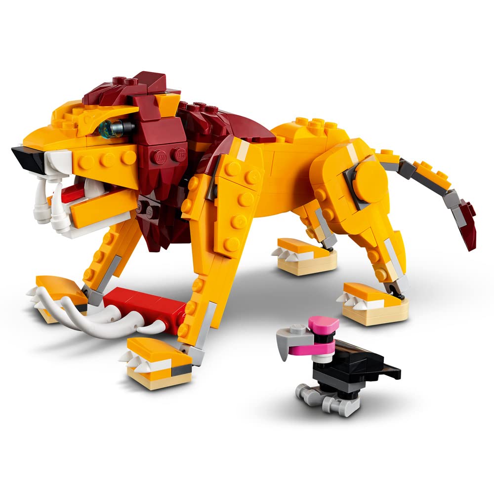 LEGO Creator 3in1 Wild Lion 31112 3in1 Toy Building Kit Featuring Animal Toys for Kids, New 2021 (224 Pieces)