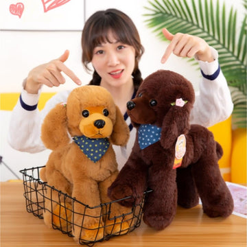 OPHRBU Poodle Plush Toys, Soft and Cute Poodle Plush Toys, Pillows, Cushions, the Best Gift for Your Family and Friends. 1 pc. (Yellow 12 inches)