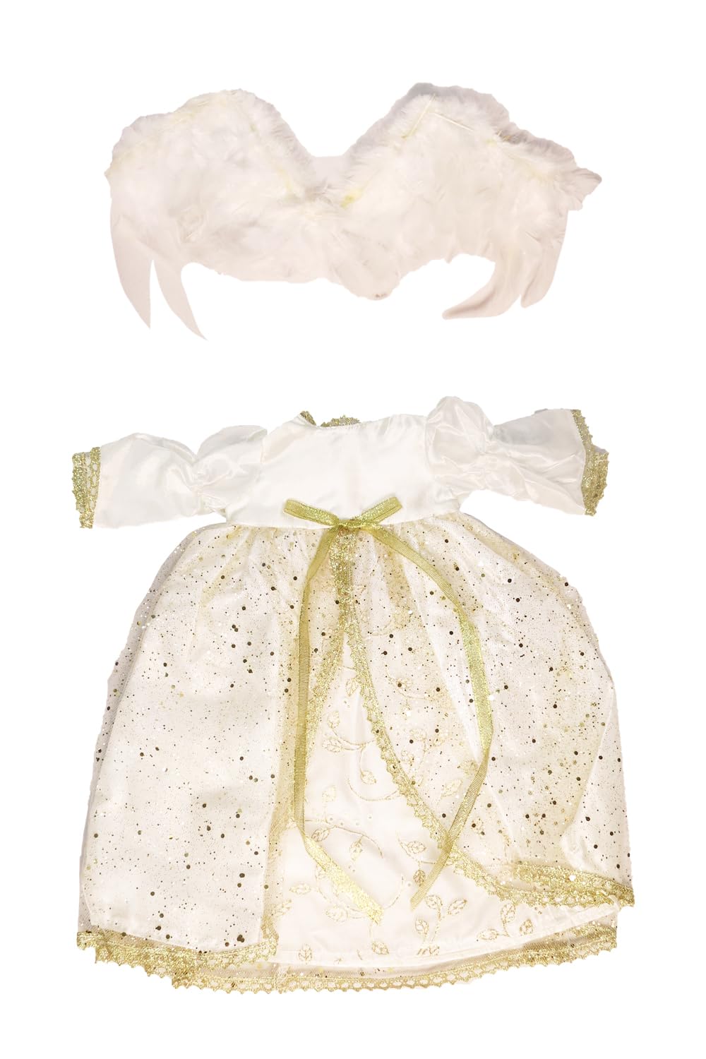 American Fashion World Gold and White Angel Outfit for 18-Inch Dolls | Premium Quality & Trendy Design | Dolls Clothes for Popular Brands