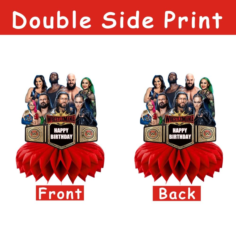 8Pcs Wresting Table Centerpiece Birthday Party Supplies Table Decorations for Wresting Themed Party Decorations