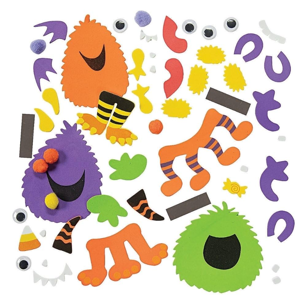 Foam Silly Monsters Magnet Craft Kit - Crafts for Kids and Fun Home Activities