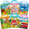 LYNKTOTS 6 Sets Reusable Sticker Books for Toddlers 3+ Years, Jelly Sticker Book for Kids, Travel Stickers Activity Book Travel Toys for Toddlers