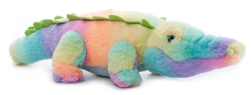The Petting Zoo Alligator Stuffed Animal Plushie, Ombrez Zoo Animals, Rainbow Zoologee Alligator Plush Toy 22 inches