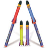 Geospace Hand Held SR. Pump Rocket Combo Battle Pack - Flying Foam Rockets Outdoor Toys for Kids, Boys & Girls - 36" Set with 2 Launchers & 4 Rockets