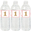 Big Dot of Happiness 1st Birthday Girl - Fun to be One - First Birthday Party Water Bottle Sticker Labels - Set of 20