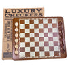 Regal Games Luxury Checkers Board Game for Adults & Kids - Classic Wooden Board Game Set with 24 Checkers Pieces - Travel and Portable Table Games